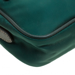 Pre Owned Prada Green Tessuto Saffiano Camera Shoulder Bag