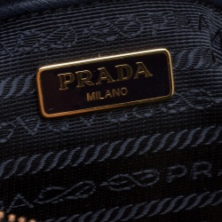 Pre Owned Prada Dark Blue Tessuto Saffiano Crossbody Bag