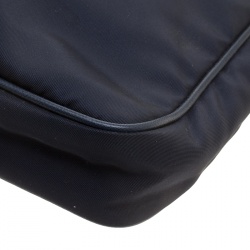 Pre Owned Prada Dark Blue Tessuto Saffiano Crossbody Bag
