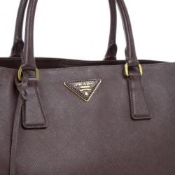 Pre Owned Prada Burgundy Saffiano Lux Tote