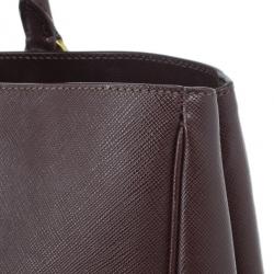 Pre Owned Prada Burgundy Saffiano Lux Tote