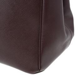 Pre Owned Prada Burgundy Saffiano Lux Tote