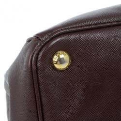 Pre Owned Prada Burgundy Saffiano Lux Tote