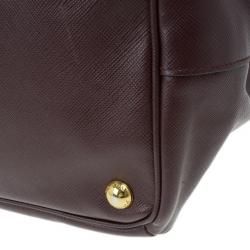 Pre Owned Prada Burgundy Saffiano Lux Tote