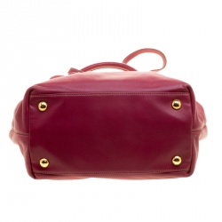 Pre Owned Prada Pink Nappa Leather Rose Satchel