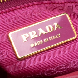 Pre Owned Prada Pink Nappa Leather Rose Satchel