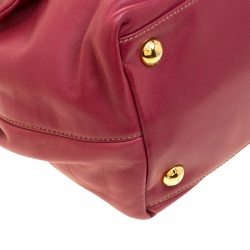 Pre Owned Prada Pink Nappa Leather Rose Satchel