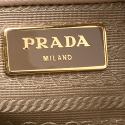 Pre Owned Prada Beige Saffiano Leather North/south Tote