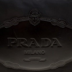 Pre Owned Prada Black Nylon And Leather Hobo