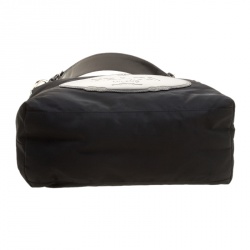 Pre Owned Prada Black Nylon And Leather Hobo