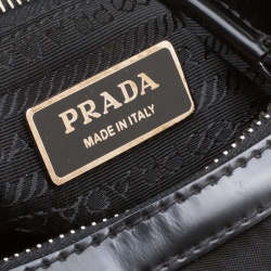Pre Owned Prada Black Nylon And Leather Hobo