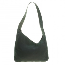 Pre Owned Prada Green Nylon Shoulder Bag