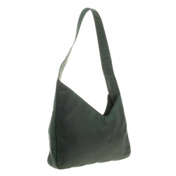 Pre Owned Prada Green Nylon Shoulder Bag