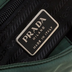 Pre Owned Prada Green Nylon Shoulder Bag
