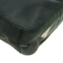 Pre Owned Prada Green Nylon Shoulder Bag