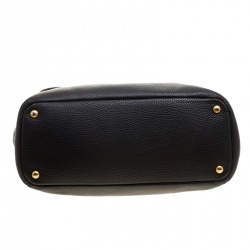 Pre Owned Prada Black Vitello Daino Leather Shopper Tote