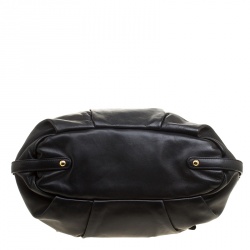 Pre Owned Prada Black Soft Calf Leather Shopping Tote