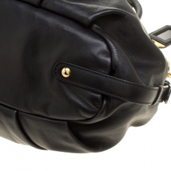 Pre Owned Prada Black Soft Calf Leather Shopping Tote