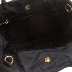 Pre Owned Prada Black Gaufre Nylon Tote