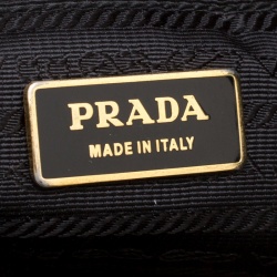 Pre Owned Prada Black Gaufre Nylon Tote
