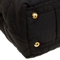 Pre Owned Prada Black Gaufre Nylon Tote