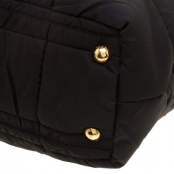 Pre Owned Prada Black Gaufre Nylon Tote