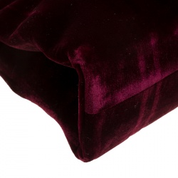 Pre Owned Prada Burgundy Velvet Frame Bag