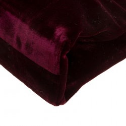 Pre Owned Prada Burgundy Velvet Frame Bag