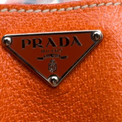 Pre Owned Prada Transparent/Orange PVC and Leather Fish Printed Tote