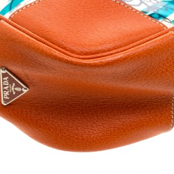 Pre Owned Prada Transparent/Orange PVC and Leather Fish Printed Tote