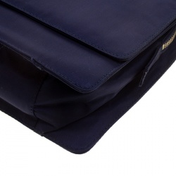 Prada Navy Blue Tessuto Nylon Flap Shoulder Bag