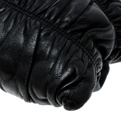 Pre Owned Prada Black Nappa Gauffre Leather Clutch