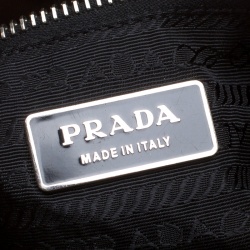 Pre Owned Prada Khaki Quilted Nylon Shoulder Bag