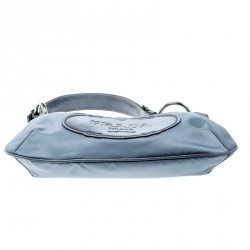 Pre Owned Prada Light Blue Nylon Shoulder Bag