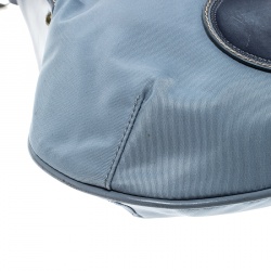 Pre Owned Prada Light Blue Nylon Shoulder Bag