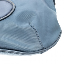 Pre Owned Prada Light Blue Nylon Shoulder Bag