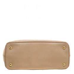 Pre Owned Prada Brown Saffiano Lux Leather Medium Tote