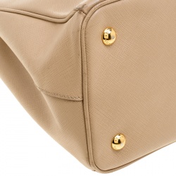 Pre Owned Prada Brown Saffiano Lux Leather Medium Tote