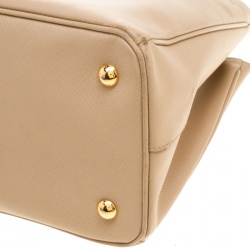 Pre Owned Prada Brown Saffiano Lux Leather Medium Tote