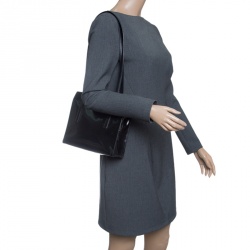 Pre Owned Prada Black Leather Vintage Tote