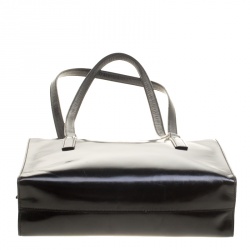 Pre Owned Prada Black Leather Vintage Tote