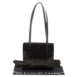Pre Owned Prada Black Leather Vintage Tote