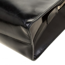 Pre Owned Prada Black Leather Vintage Tote