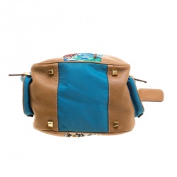 Pre Owned Prada Multicolor Printed Canvas/Nylon and Leather Shoulder Bag