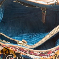 Pre Owned Prada Multicolor Printed Canvas/Nylon and Leather Shoulder Bag
