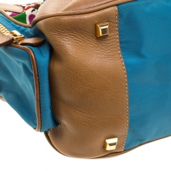 Pre Owned Prada Multicolor Printed Canvas/Nylon and Leather Shoulder Bag