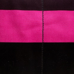 Pre Owned Prada Pink/Black Stripe Canvas Large Tote