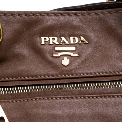Pre Owned Prada Brown Leather Tote