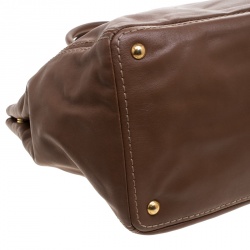 Pre Owned Prada Brown Leather Tote