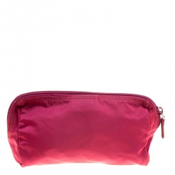 Prada Hot Pink Nylon Cosmetic Pouch